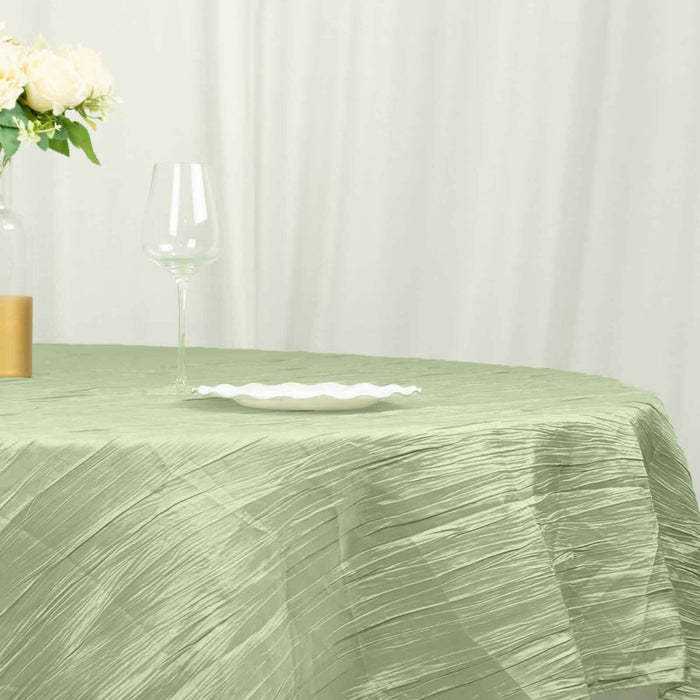 90" x 90" Metallic Crinkled Taffeta Table Overlay