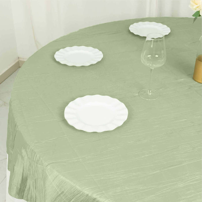 90" x 90" Metallic Crinkled Taffeta Table Overlay