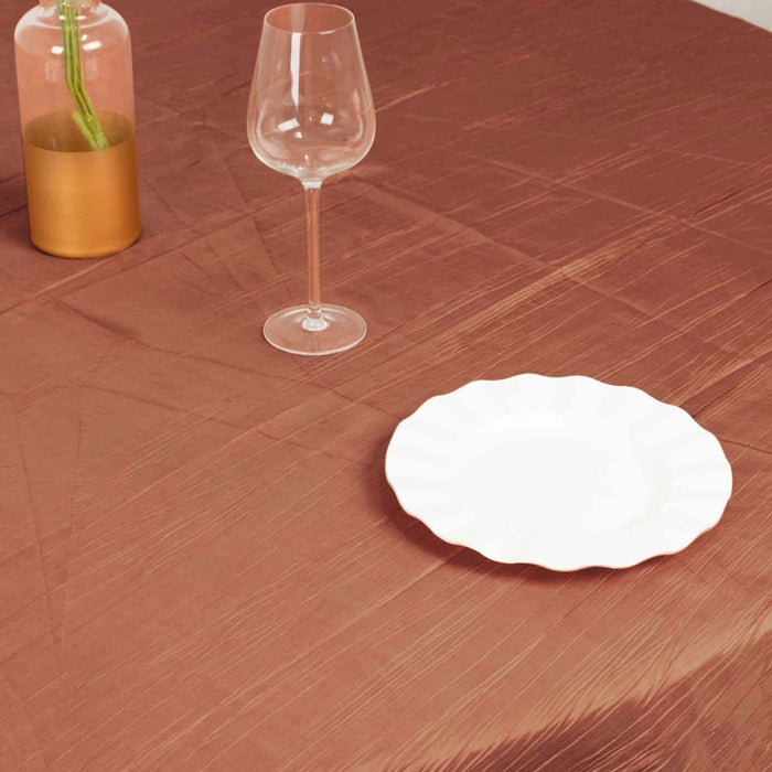 90" x 90" Metallic Crinkled Taffeta Table Overlay