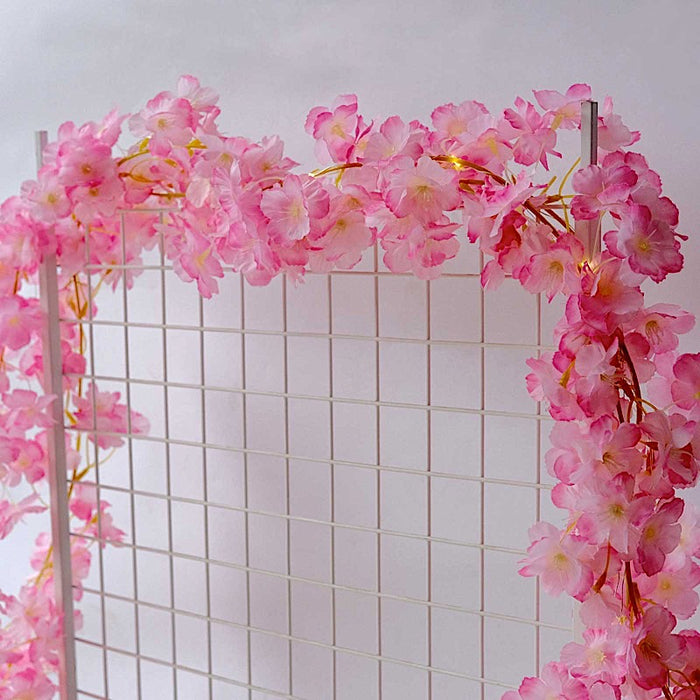 6 ft LED Artificial Cherry Blossom Garland Fairy Lights - Pink