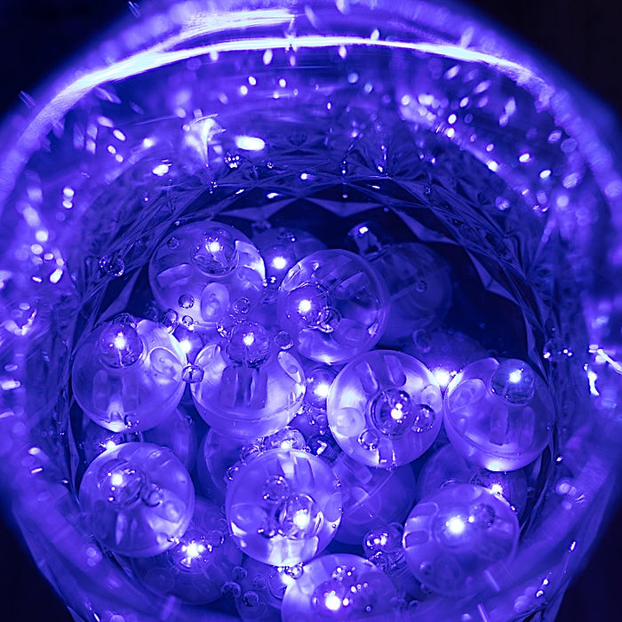 50 pcs 0.5" wide LED Orbs Battery Operated Round Balloon Lights