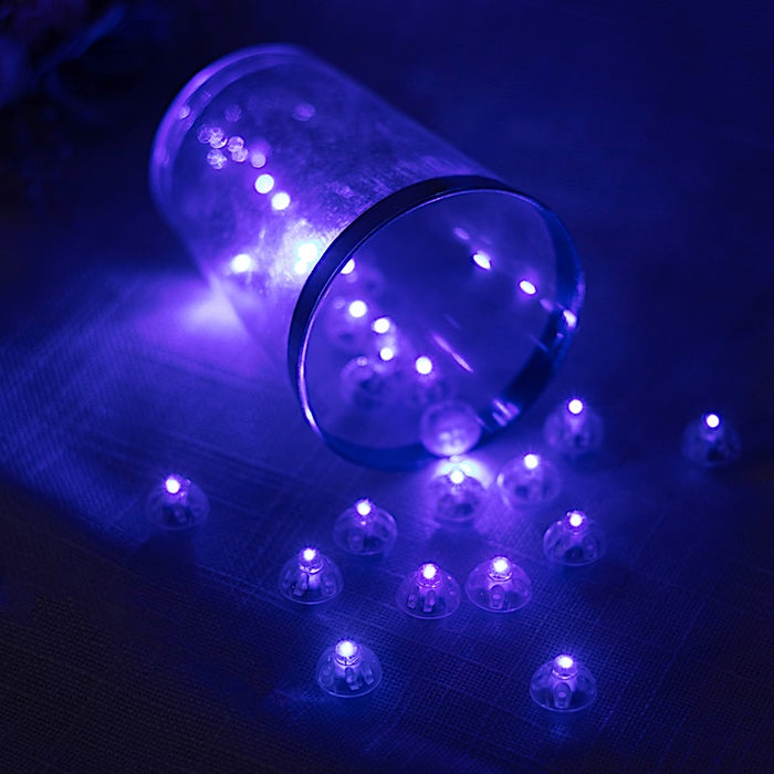 50 pcs 0.5" wide LED Orbs Battery Operated Round Balloon Lights