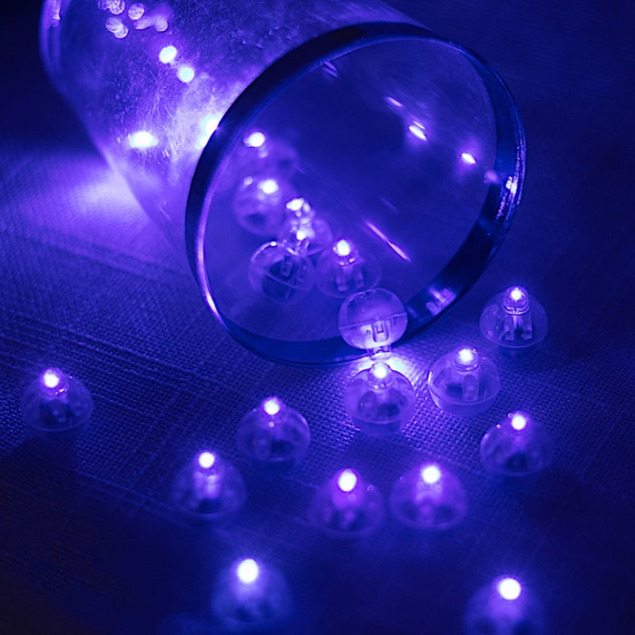 50 pcs 0.5" wide LED Orbs Battery Operated Round Balloon Lights