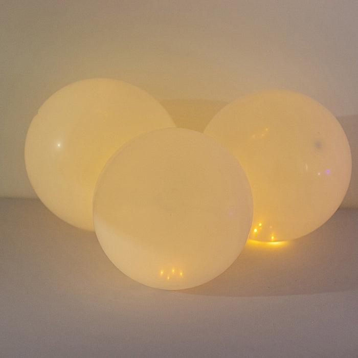 50 pcs 0.5" wide LED Orbs Battery Operated Round Balloon Lights