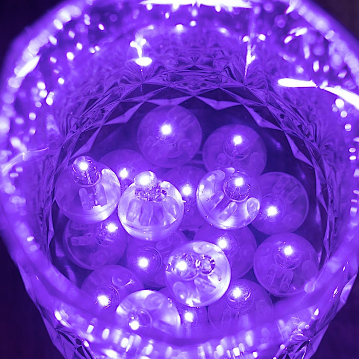 50 pcs 0.5" wide LED Orbs Battery Operated Round Balloon Lights