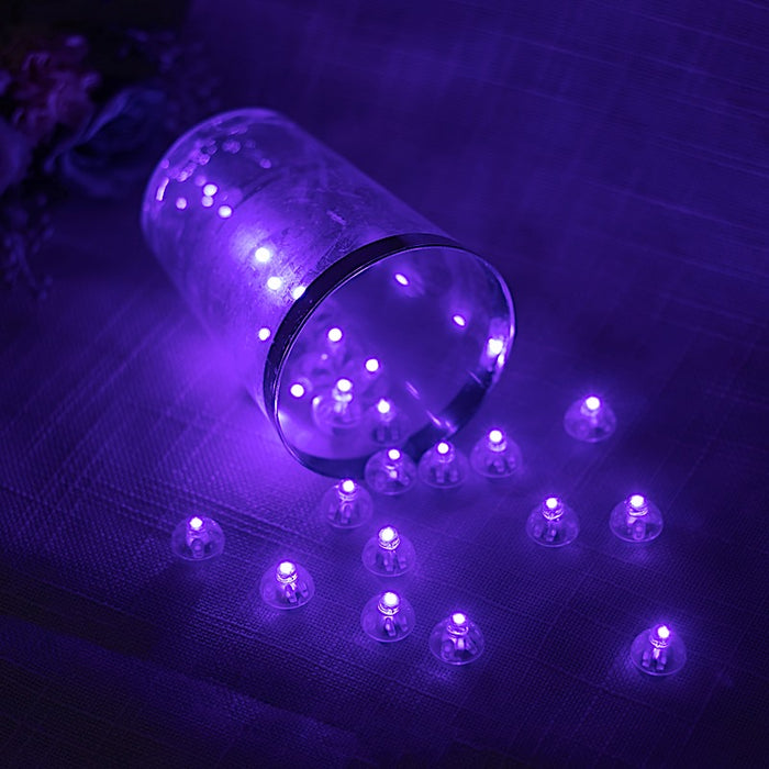 50 pcs 0.5" wide LED Orbs Battery Operated Round Balloon Lights