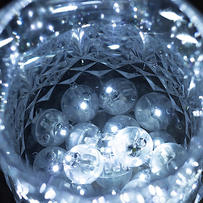 50 pcs 0.5" wide LED Orbs Battery Operated Round Balloon Lights