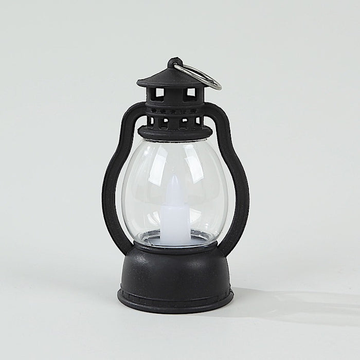 12 Vintage Mini LED Candle Lanterns - Black