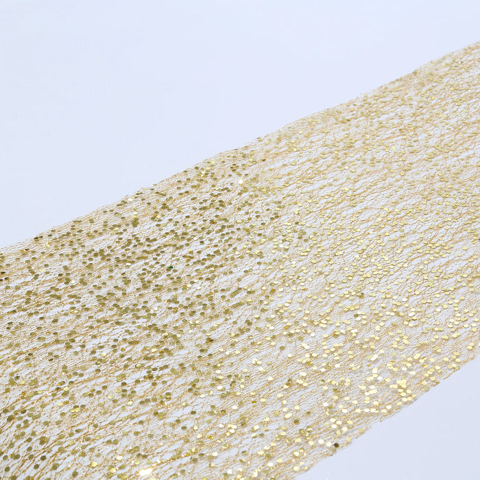 11" x 108" Metallic Sequin Mesh Polyester Table Runner