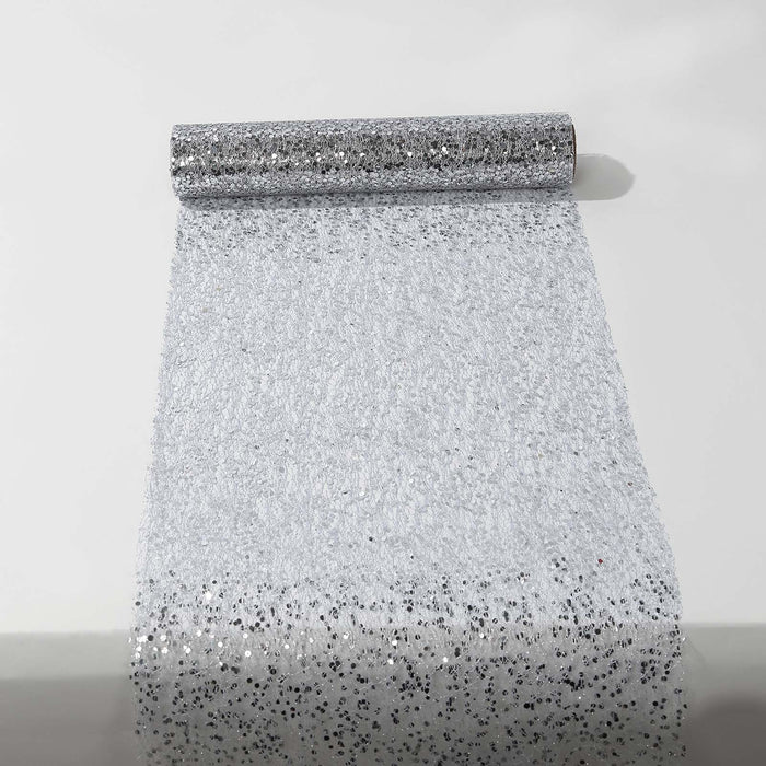 11" x 108" Metallic Sequin Mesh Polyester Table Runner