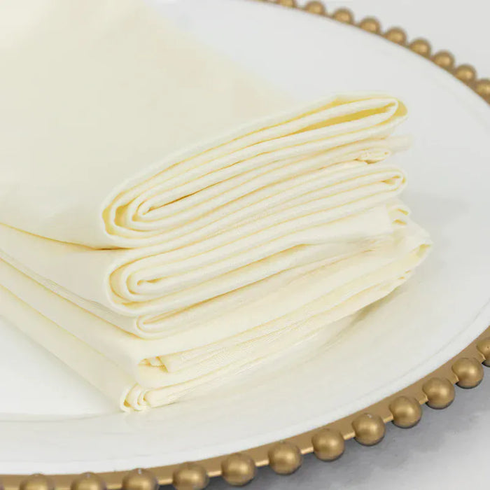 5 Pack 17" x 17" Scuba Wrinkle-Free Reusable Cloth Napkins