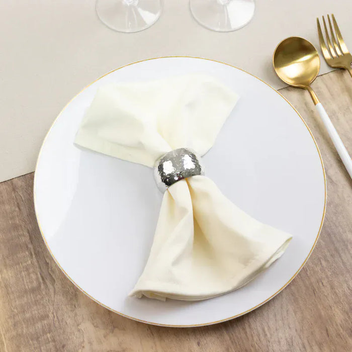 5 Pack 17" x 17" Scuba Wrinkle-Free Reusable Cloth Napkins