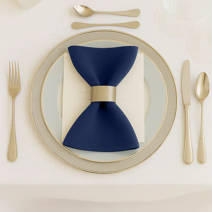 5 Pack 17" x 17" Scuba Wrinkle-Free Reusable Cloth Napkins