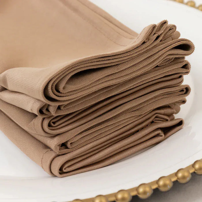 5 Pack 17" x 17" Scuba Wrinkle-Free Reusable Cloth Napkins