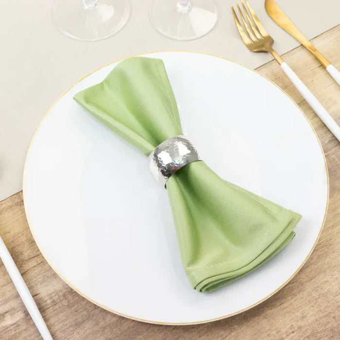 5 Pack 17" x 17" Scuba Wrinkle-Free Reusable Cloth Napkins