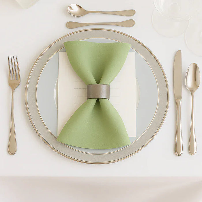 5 Pack 17" x 17" Scuba Wrinkle-Free Reusable Cloth Napkins