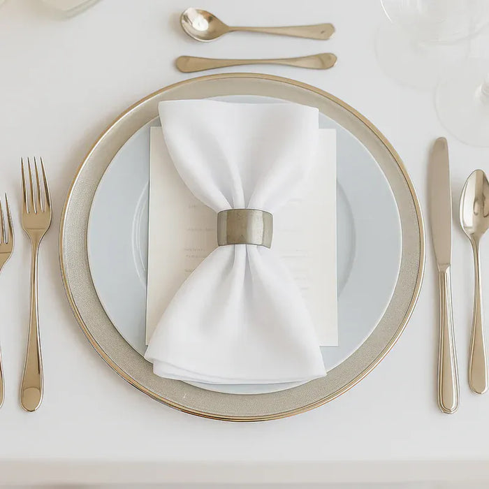 5 Pack 17" x 17" Scuba Wrinkle-Free Reusable Cloth Napkins