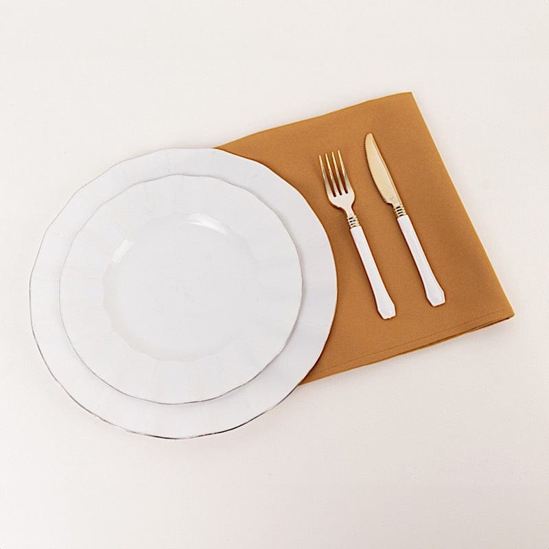 5 Premium 20" x 20" Polyester Dinner Table Napkins