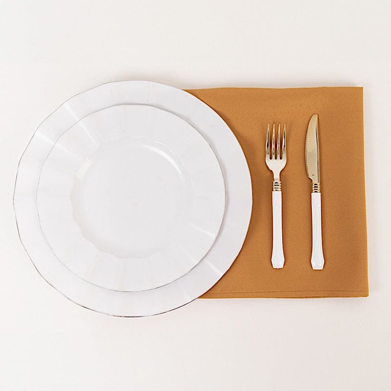 5 Premium 20" x 20" Polyester Dinner Table Napkins