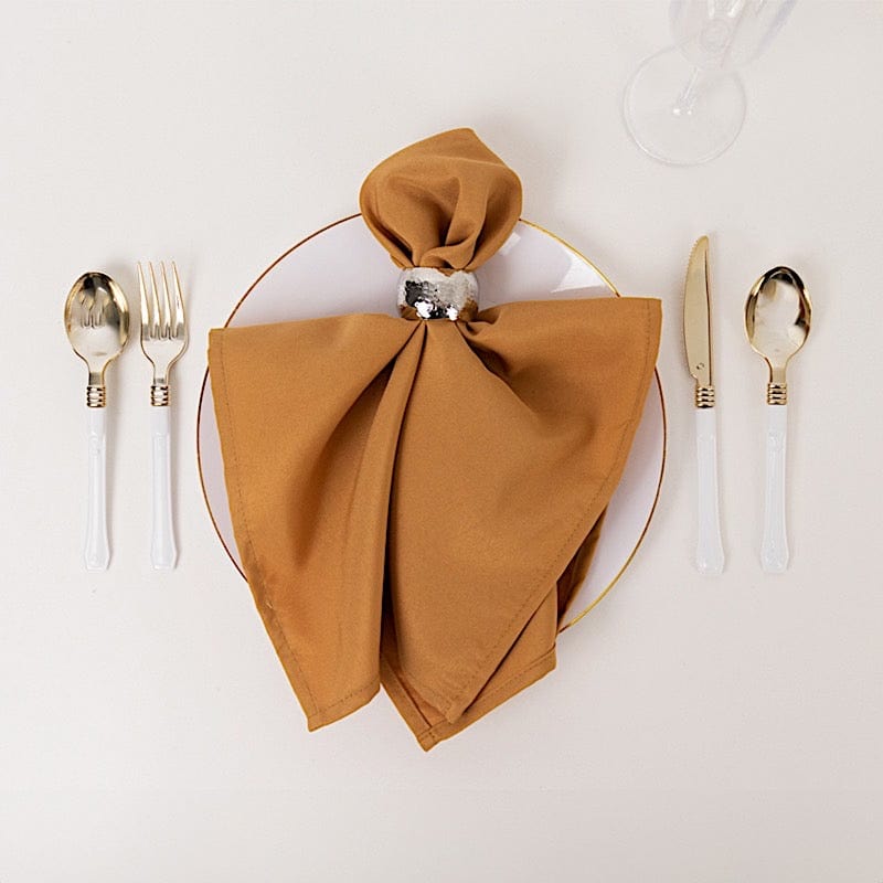 5 Premium 20" x 20" Polyester Dinner Table Napkins