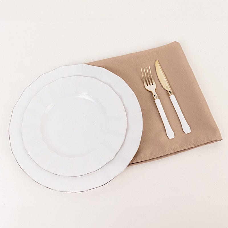 5 Premium 20" x 20" Polyester Dinner Table Napkins