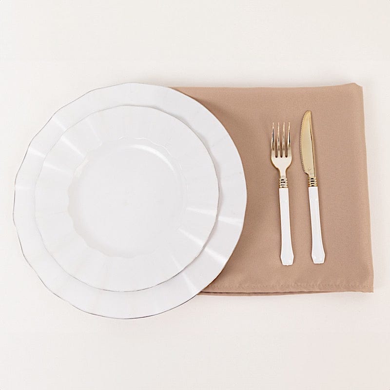 5 Premium 20" x 20" Polyester Dinner Table Napkins