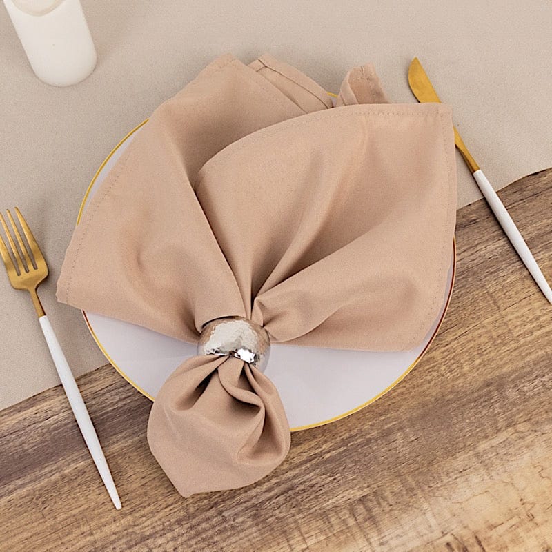 5 Premium 20" x 20" Polyester Dinner Table Napkins
