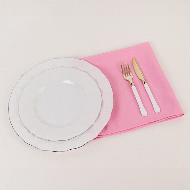 5 Premium 20" x 20" Polyester Dinner Table Napkins