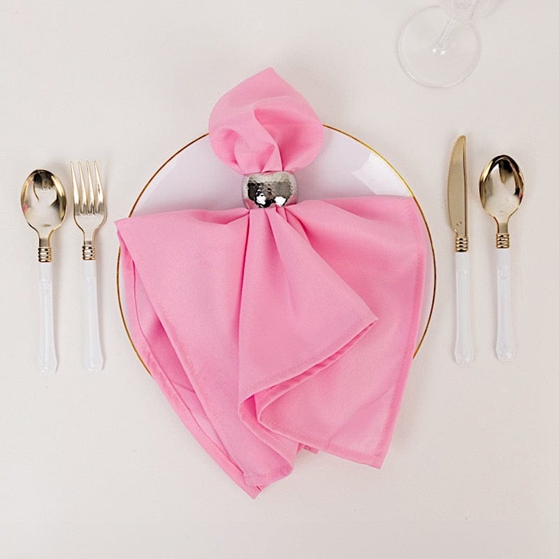5 Premium 20" x 20" Polyester Dinner Table Napkins