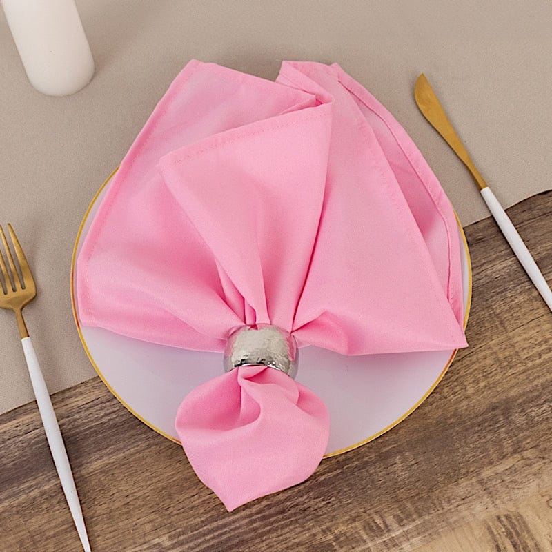 5 Premium 20" x 20" Polyester Dinner Table Napkins