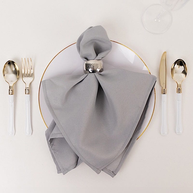 5 Premium 20" x 20" Polyester Dinner Table Napkins