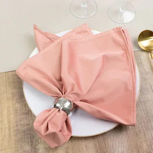 5 Premium 20" x 20" Scuba Polyester Dinner Table Napkins