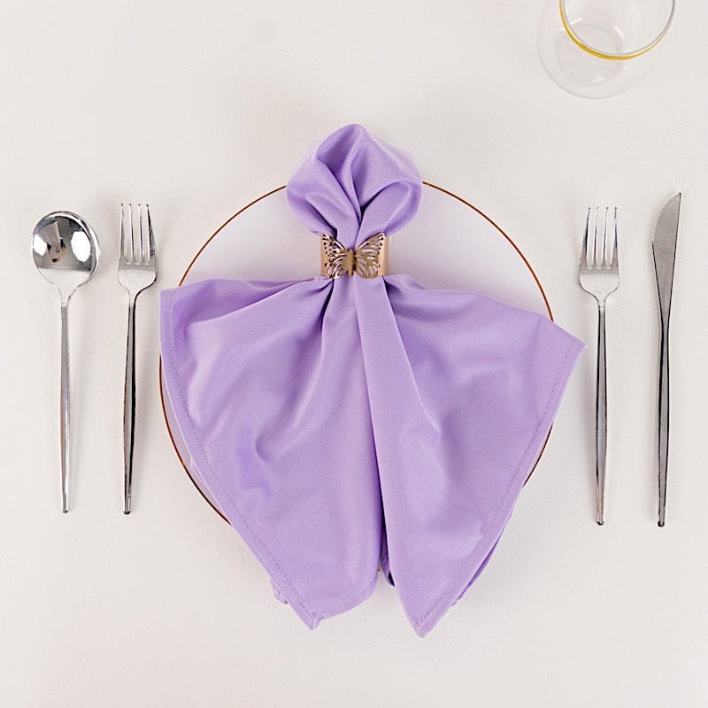 5 Premium 20" x 20" Scuba Polyester Dinner Table Napkins