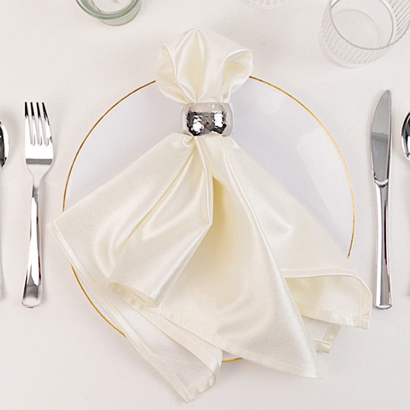 5 Premium 20" x 20" Scuba Polyester Dinner Table Napkins