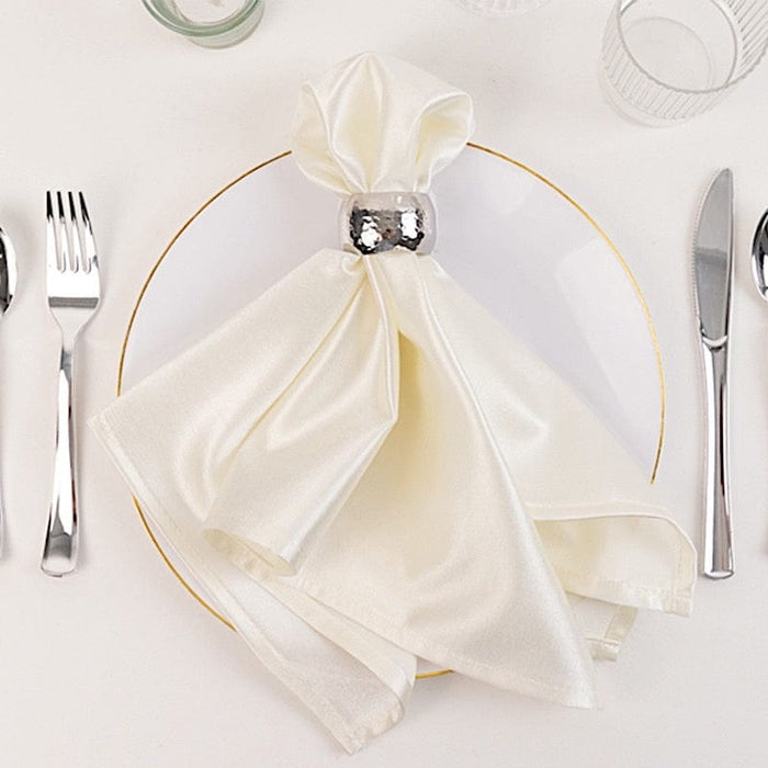 5 Premium 20" x 20" Scuba Polyester Dinner Table Napkins