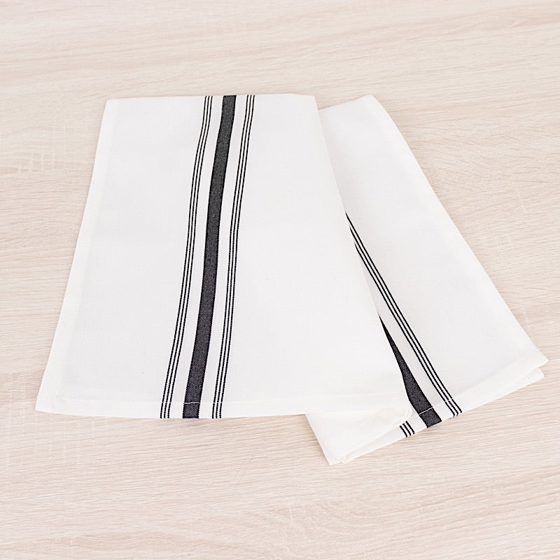 10 Polyester Napkins with Stripes 18