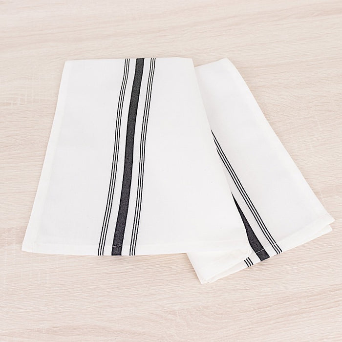 10 Polyester Napkins with Stripes 18" x 22"