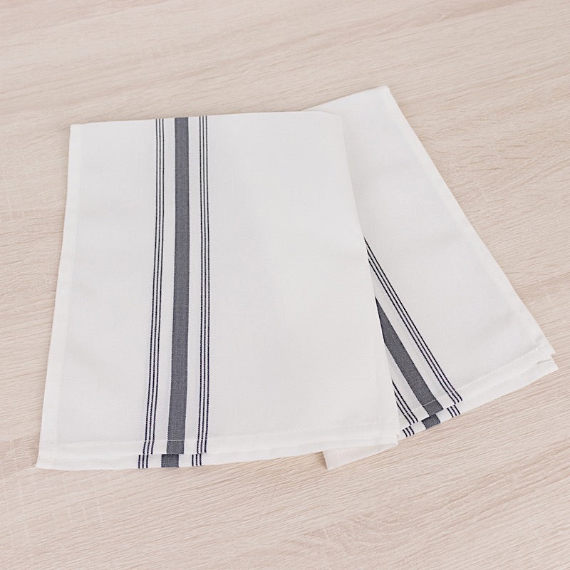 10 Polyester Napkins with Stripes 18