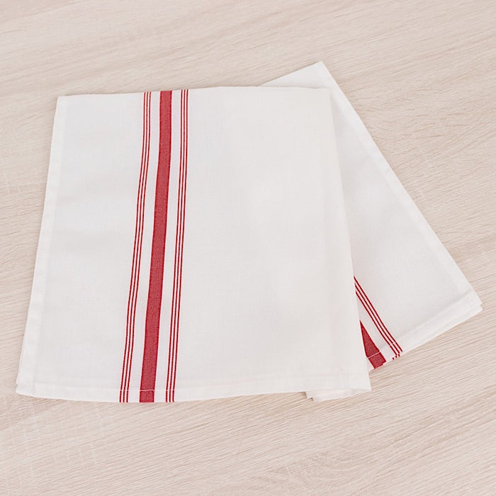 10 Polyester Napkins with Stripes 18" x 22"