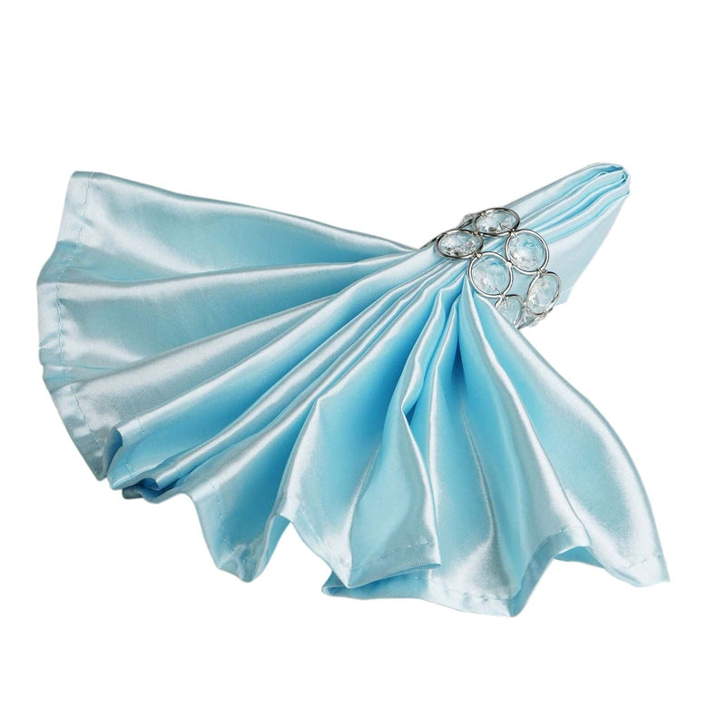 5 Satin Dinner Table Napkins 20" x 20"