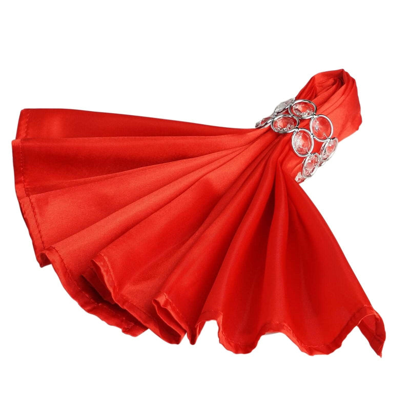 5 Satin Dinner Table Napkins 20" x 20"