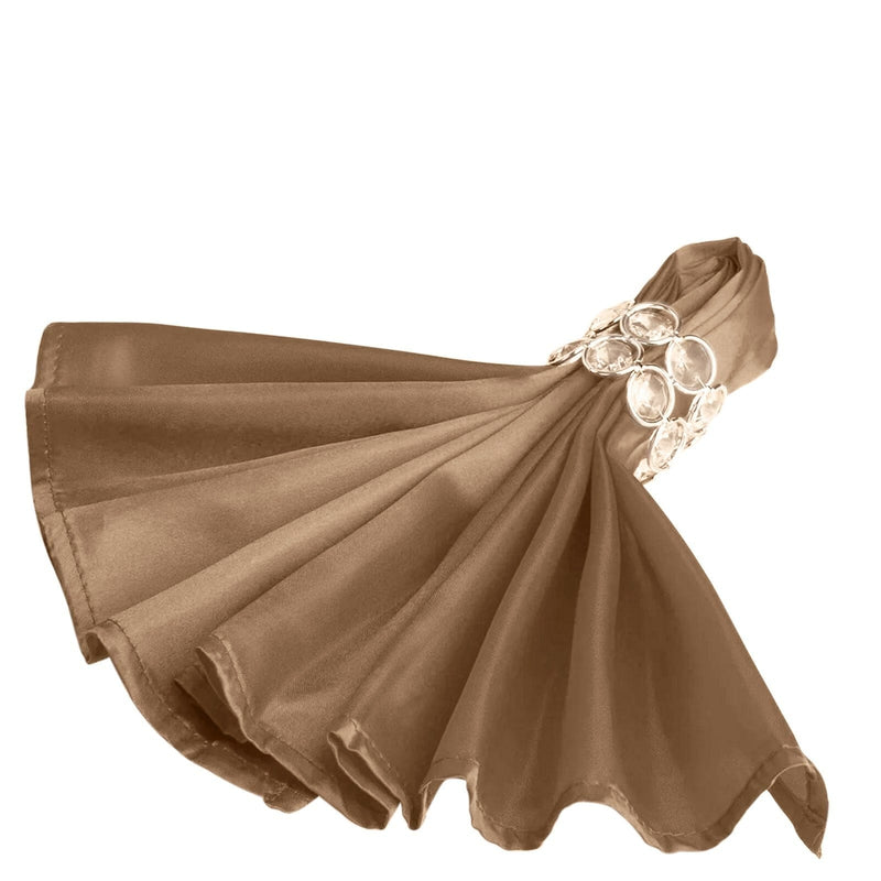 5 Satin Dinner Table Napkins 20" x 20"