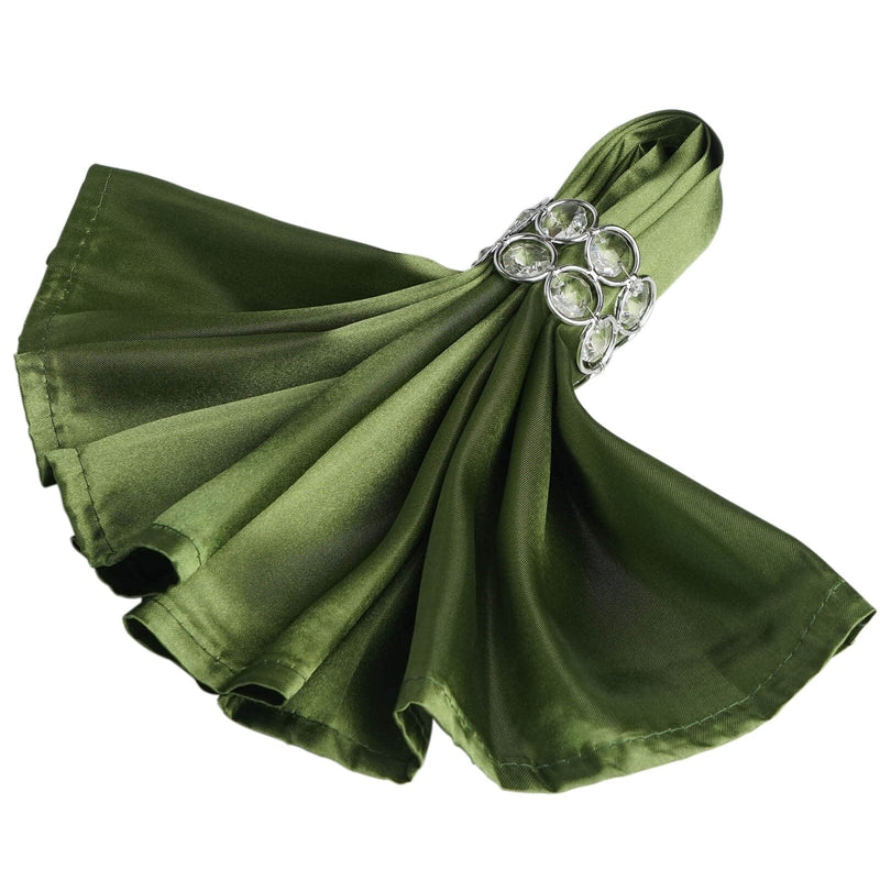 5 Satin Dinner Table Napkins 20" x 20"