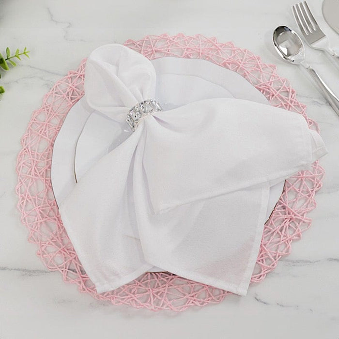 6 pcs 15" wide Round Metallic String Placemats
