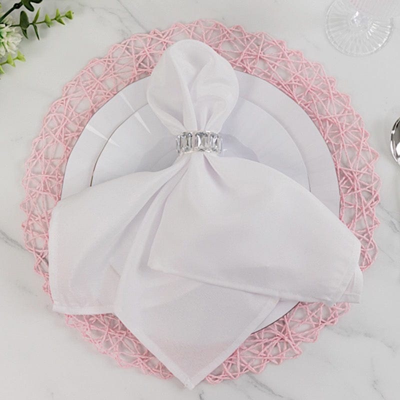 6 pcs 15" wide Round Metallic String Placemats