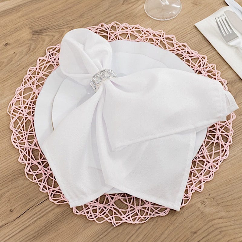 6 pcs 15" wide Round Metallic String Placemats