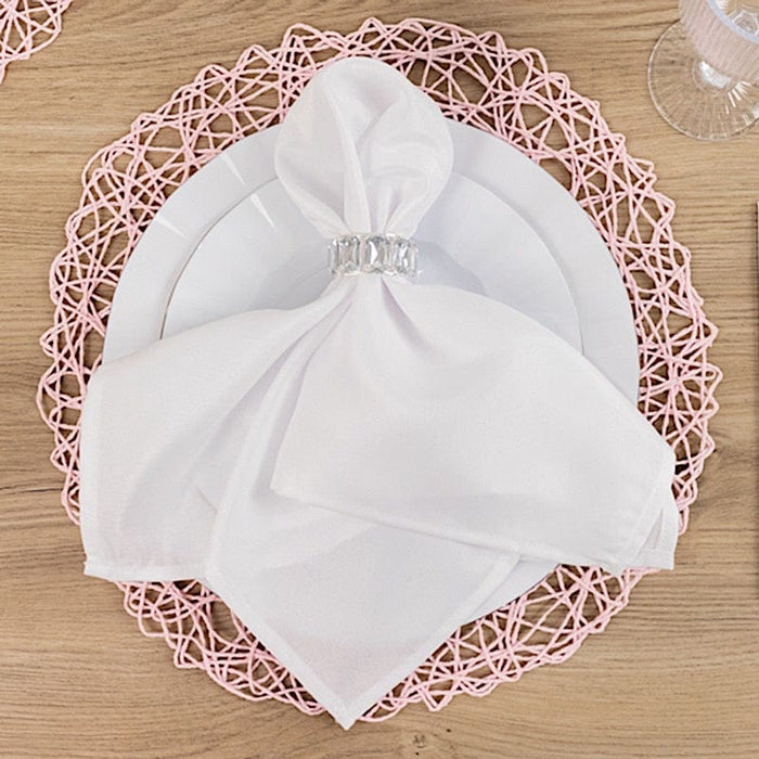 6 pcs 15" wide Round Metallic String Placemats
