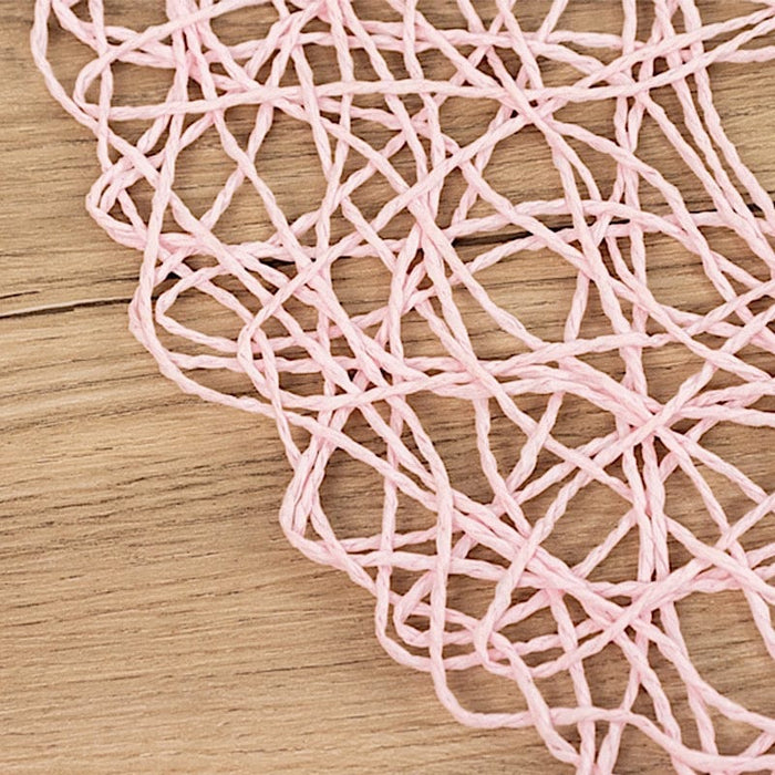 6 pcs 15" wide Round Metallic String Placemats