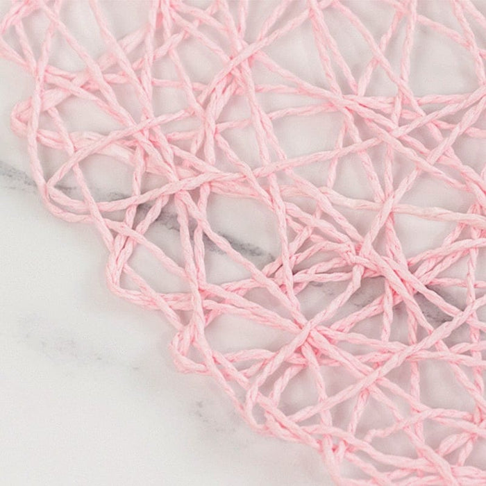 6 pcs 15" wide Round Metallic String Placemats