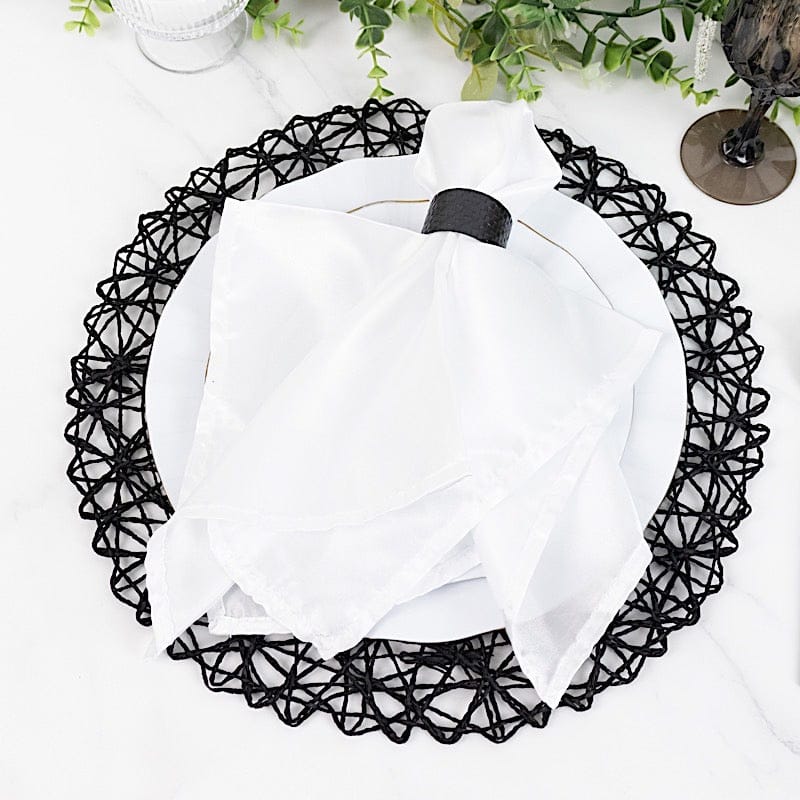 6 pcs 15" wide Round Metallic String Placemats